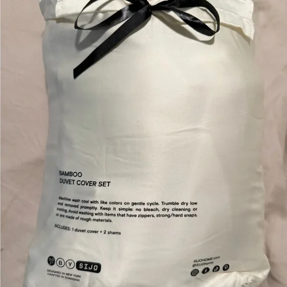 NWT Doz/Sijo Bamboo Full/Queen Duvet & Sham Set - Picture 6 of 6